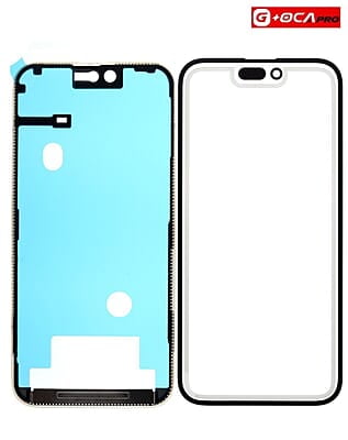 Vidrio Frontal para iPhone 15 Pro Max - (Front Glass + Frame + Oca Pro)