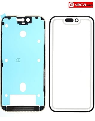 Vidrio Frontal para iPhone 15 Pro - (Front Glass + Frame + Oca Pro)