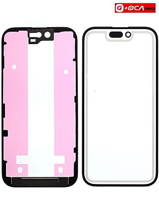 Vidrio Frontal para iPhone 15 - (Front Glass + Frame + Oca Pro)